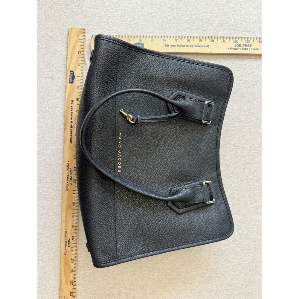marc jacobs tote bag medium leather Black